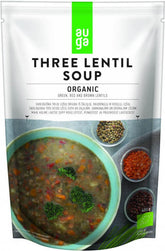 Tre-linssoppa med gröna, röda och bruna linser EKO 400 g AUGA